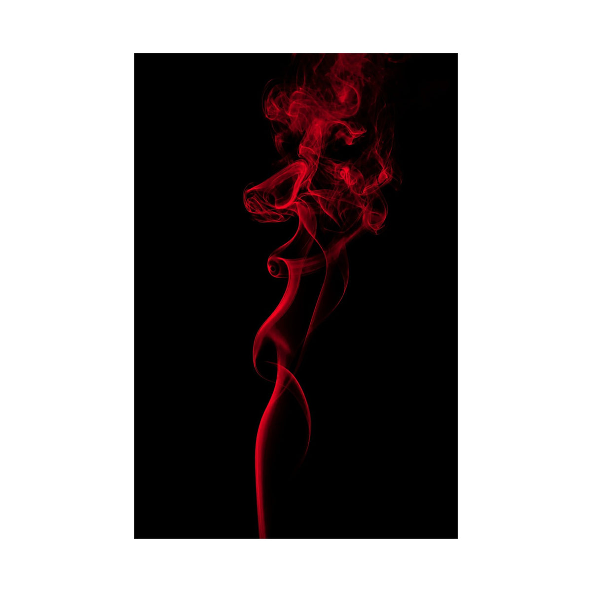 Red Smoke - Wall Art With Red Color | Matte Poster