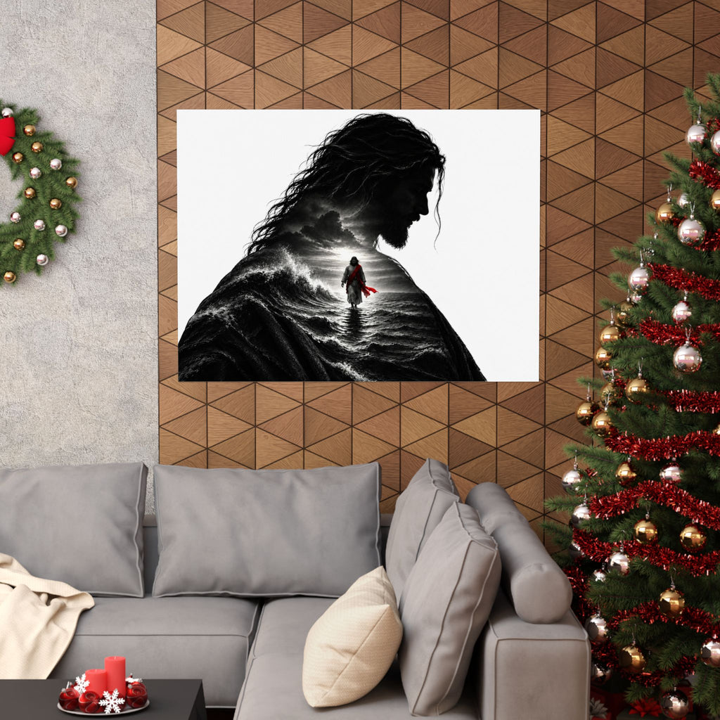Walk on Water - Christian Wall Art | Matte Poster (Landscape)