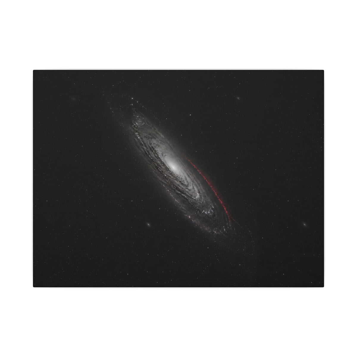 Crimson Orbit - Space Wall Art | Canvas (Landscape)