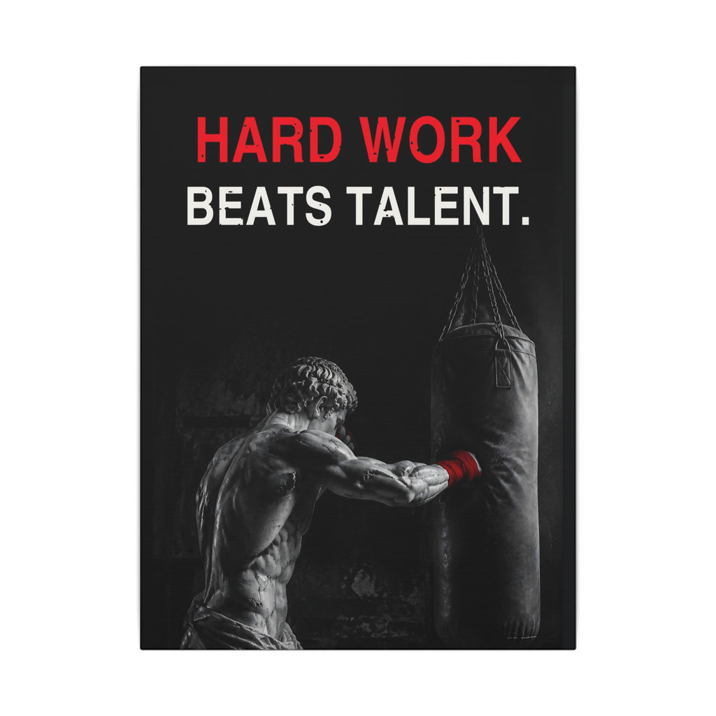 Hard Work Beats Talent - Boxing Wall Art | Canvas