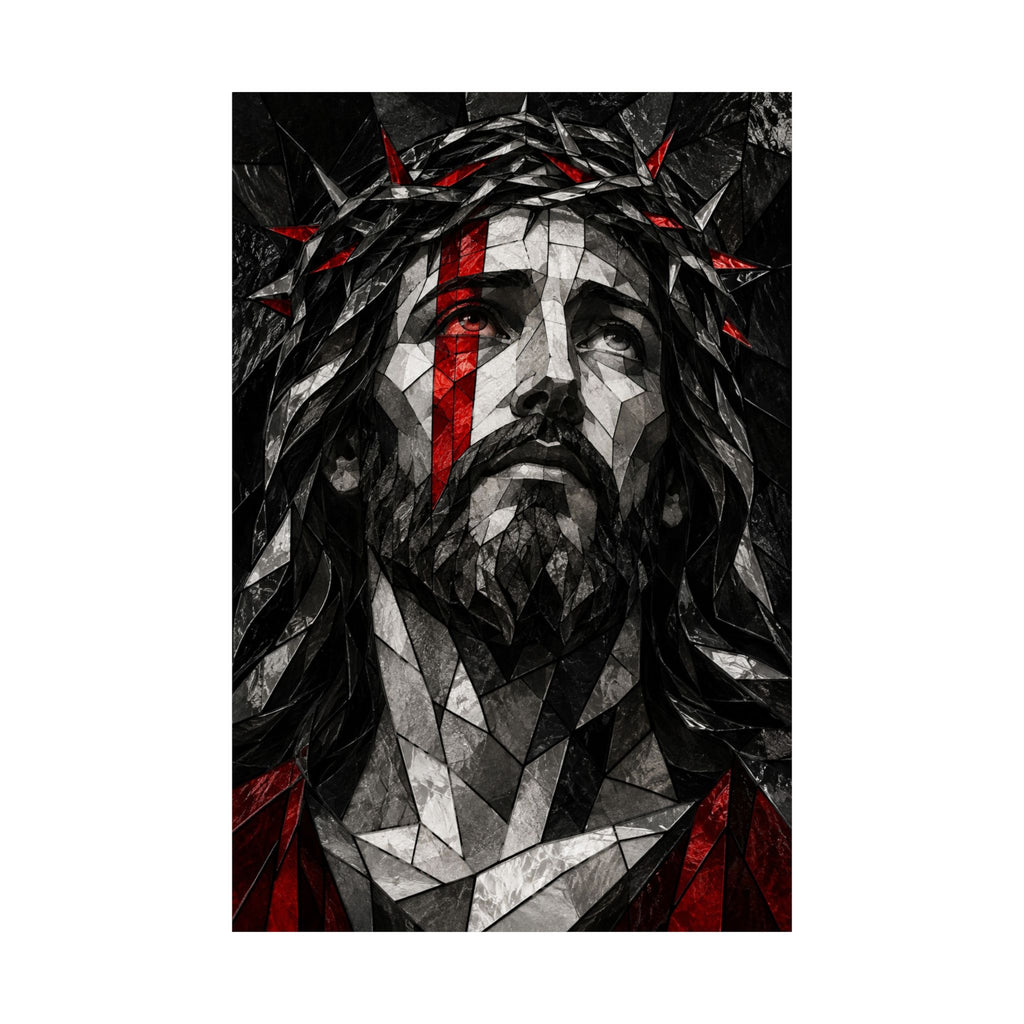 Stained Glass Christ - Christian Wall Art | Matte Poster