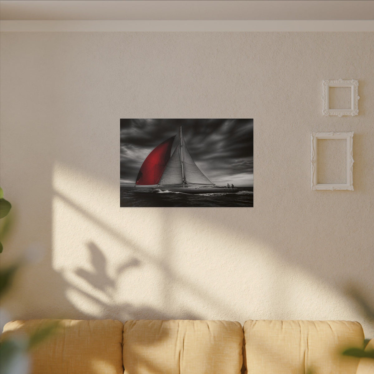 Red Sail - Large Wall Art for Bedroom | Canvas (Landscape)