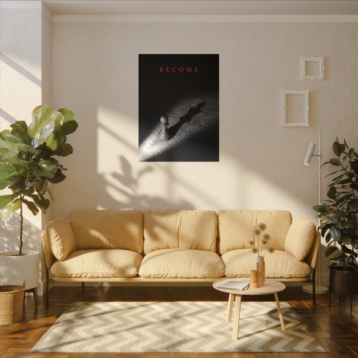 Become - Chess King Shadow Wall Art | Canvas
