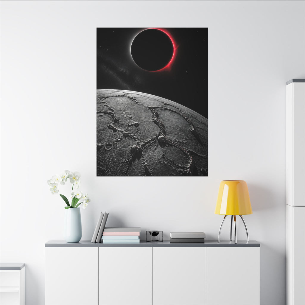 Red Eclipse - Moon Wall Art | Canvas