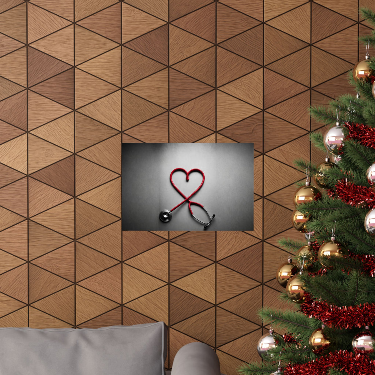The Stethoscope Heart - Doctor's Office Wall Art | Matte Poster (Landscape)
