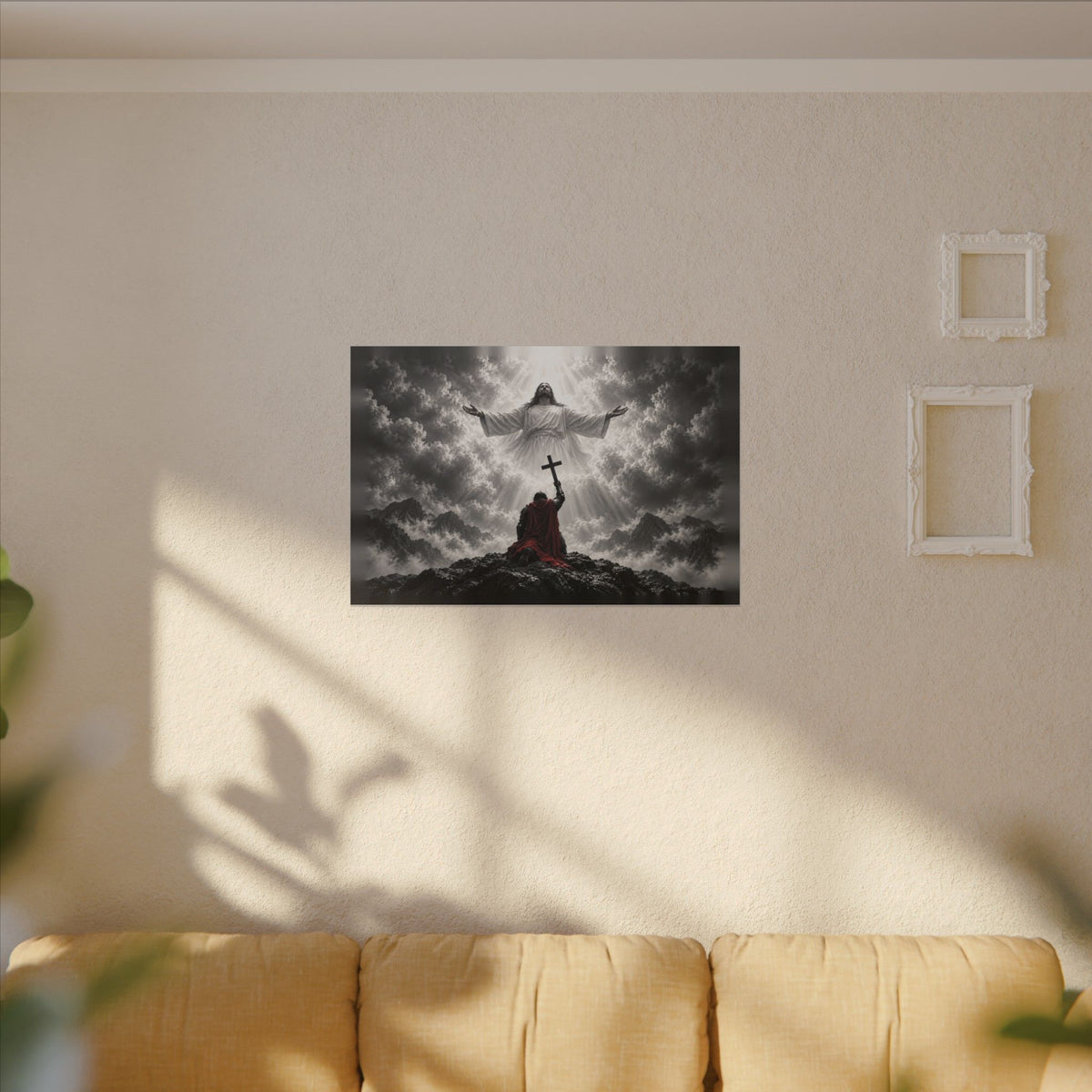 Jesus and the Warrior - Christian Wall Art | Canvas (Landscape)