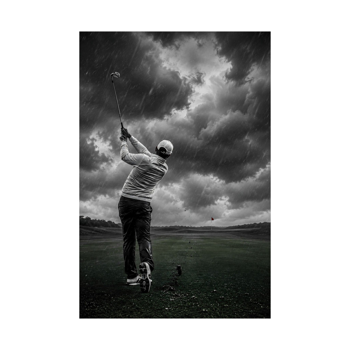 Storm Round - Golf Wall Art | Matte Poster