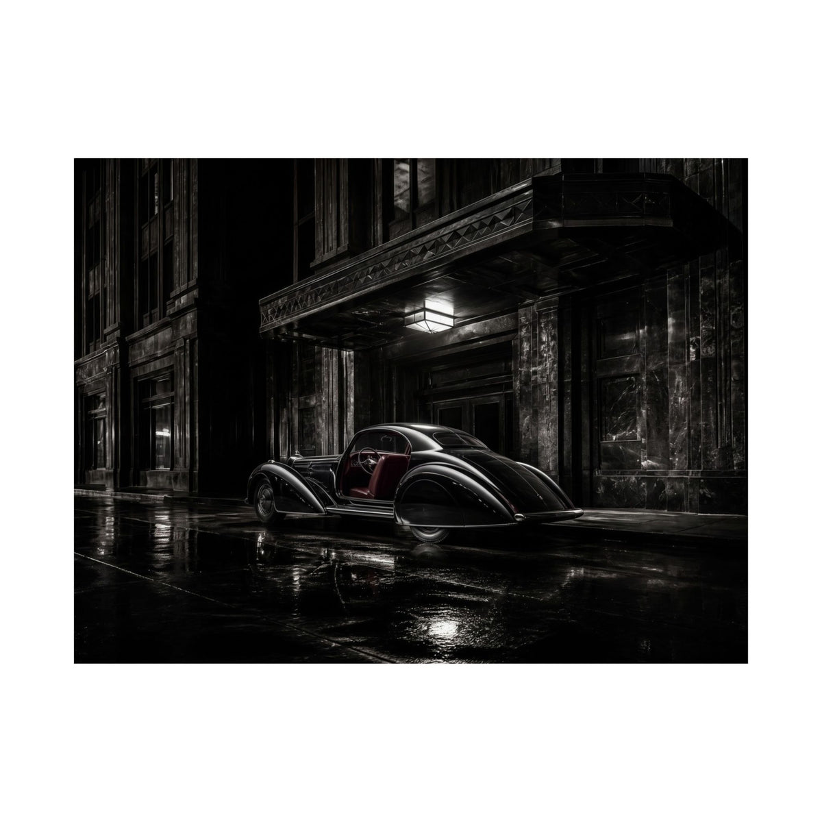 Art Deco Coupe - Art Deco Car Wall Art | Matte Poster (Landscape)