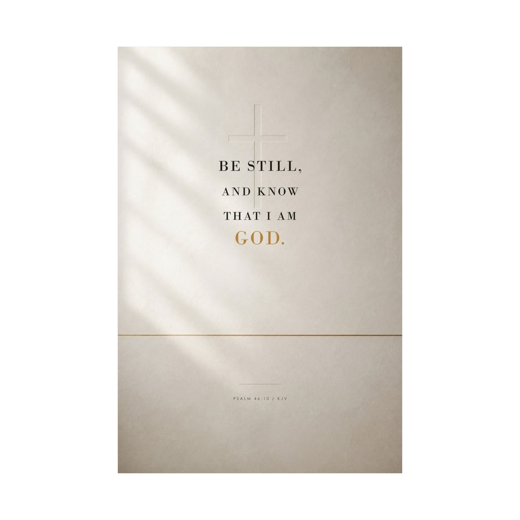 Be Still - Psalm 46:10 Bible Verse Wall Art | Matte Poster