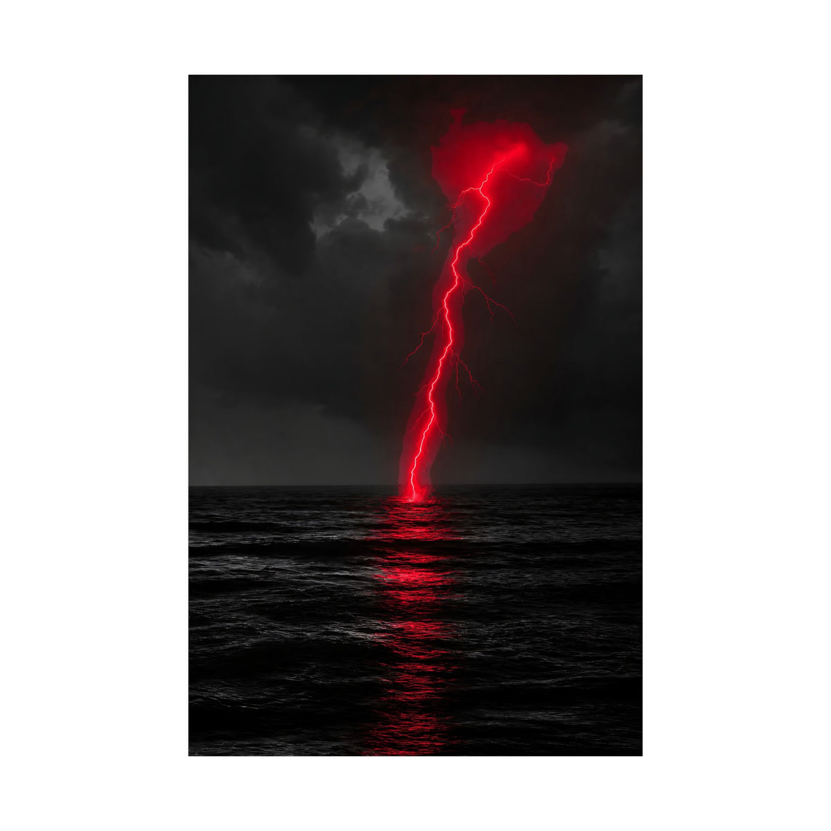 Red Strike - Red And Black Art | Matte Poster