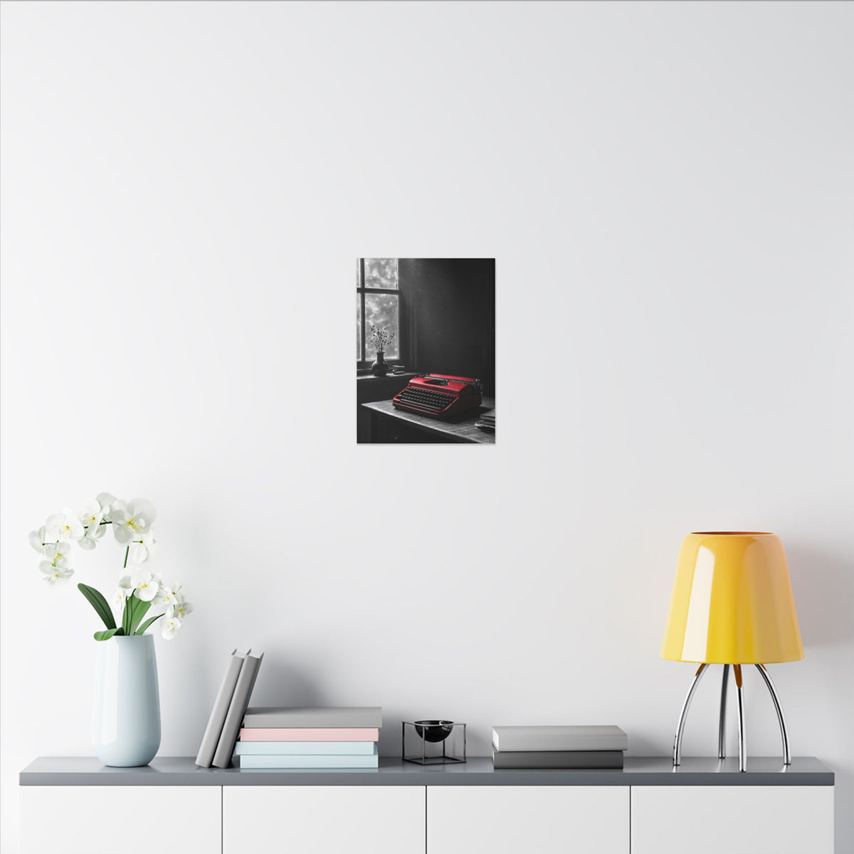 The Red Typewriter - Unique Office Wall Art | Canvas