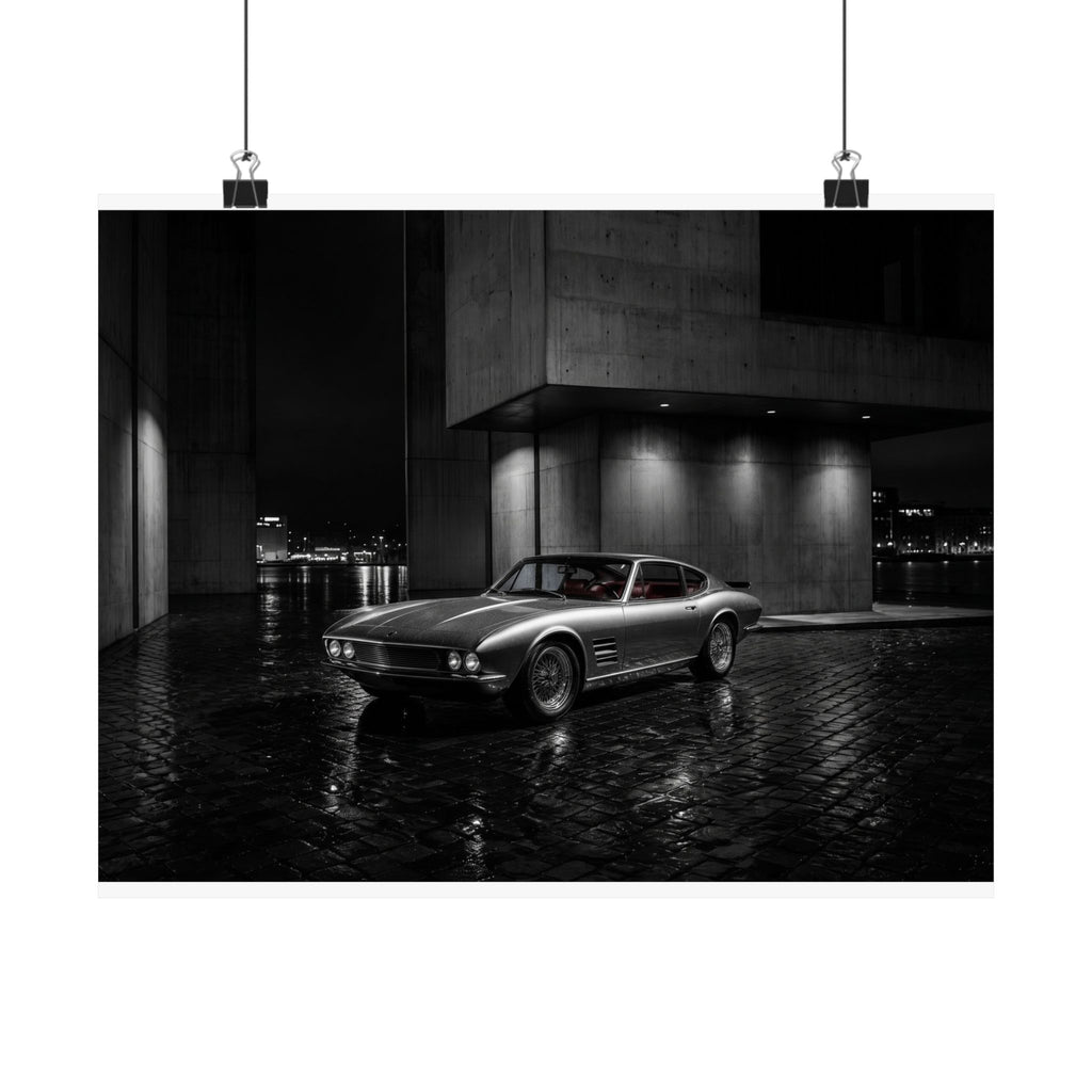 Midnight Grand Tourer - Vintage Car Wall Art | Matte Poster (Landscape)