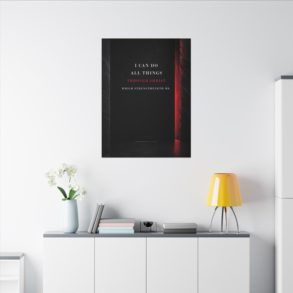 All Things Through Christ - Philippians 4:13 Scripture Wall Art | Canvas