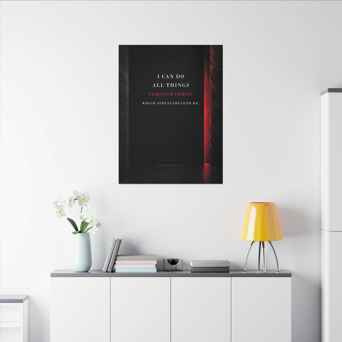 All Things Through Christ - Philippians 4:13 Scripture Wall Art | Canvas