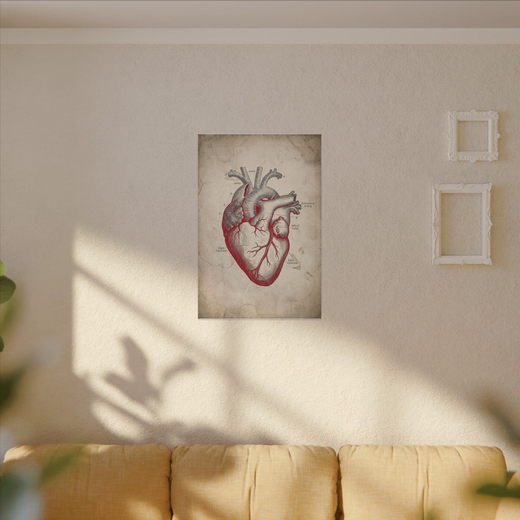 The Anatomical Heart - Wall Art For Doctor Office | Canvas