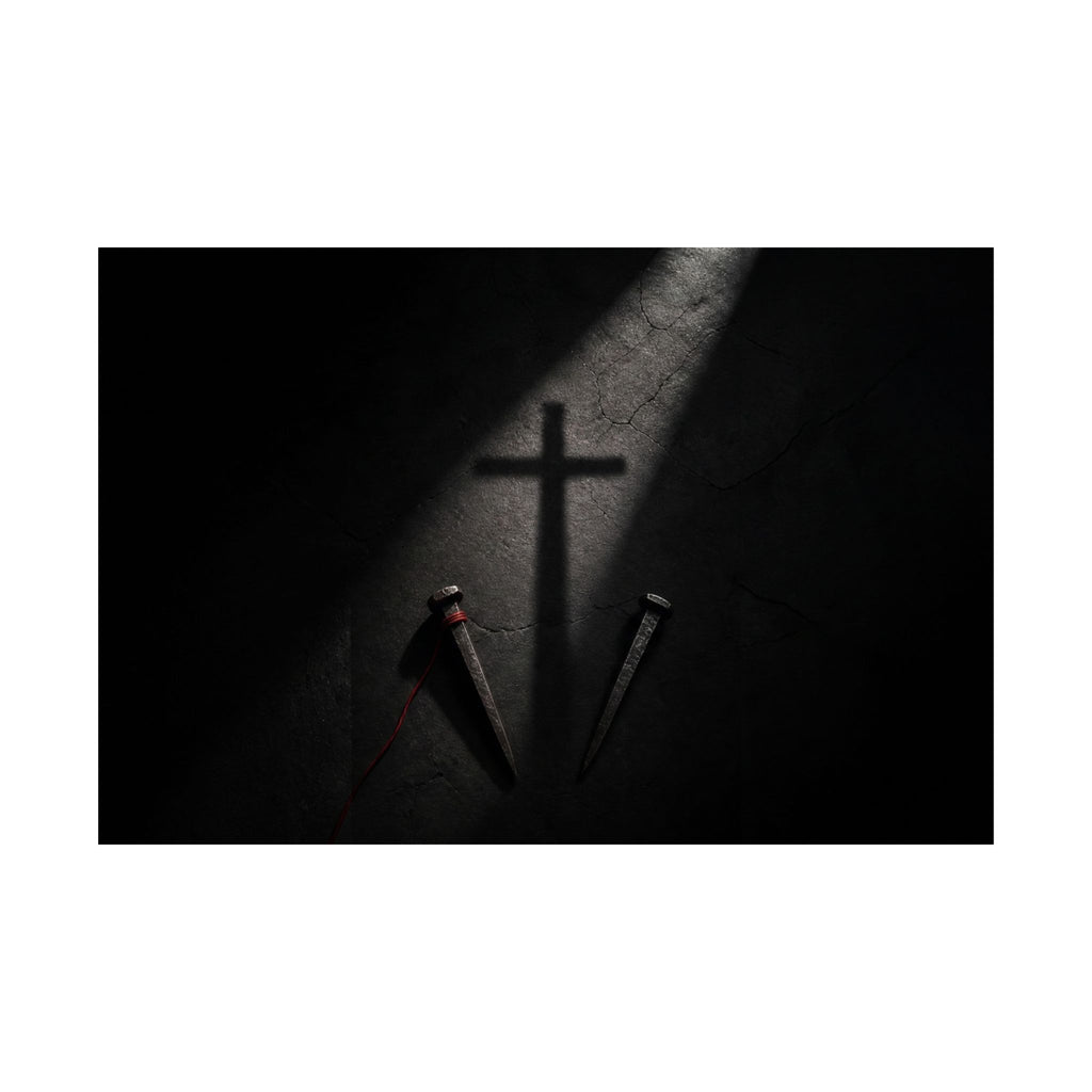 Nails and Shadow - Christian Wall Art | Matte Poster (Landscape)