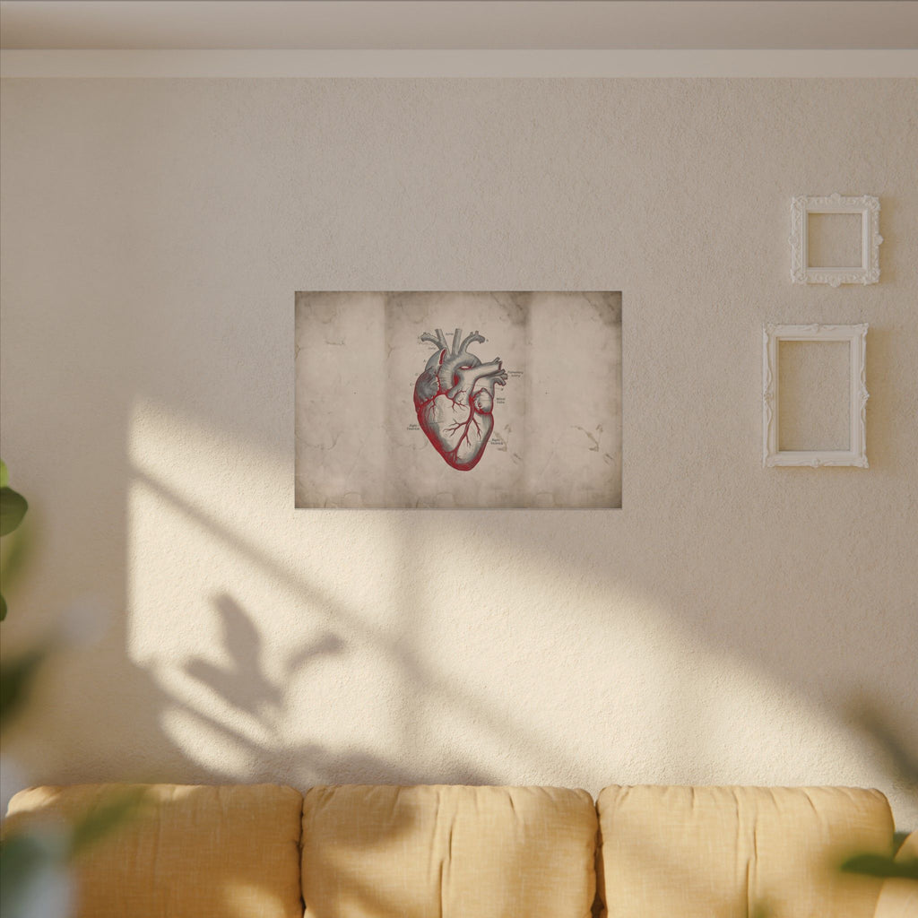 The Anatomical Heart - Wall Art For Doctor Office | Canvas (Landscape)