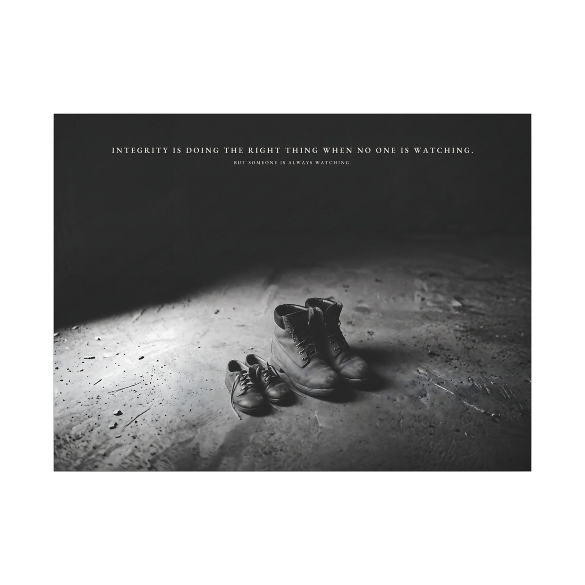 Integrity Is Doing the Right Thing When No One Is Watching - Wall Art | Canvas (Landscape)