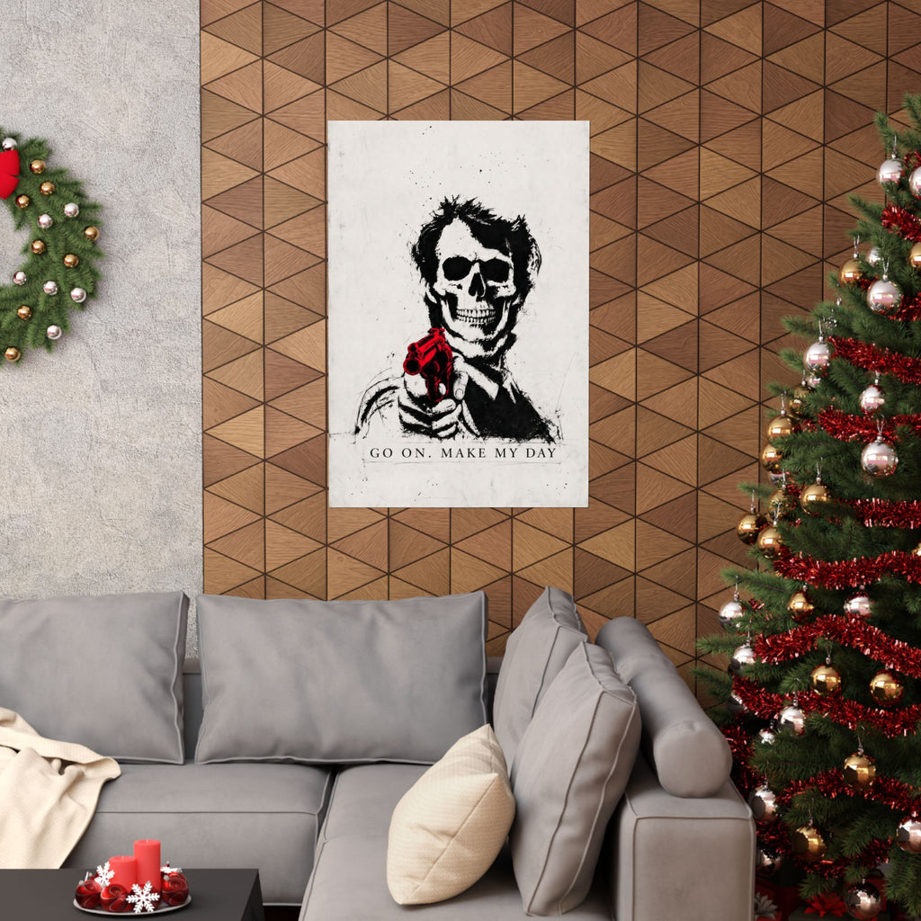 Make My Day - Dark Noir Sketch Art | Matte Poster