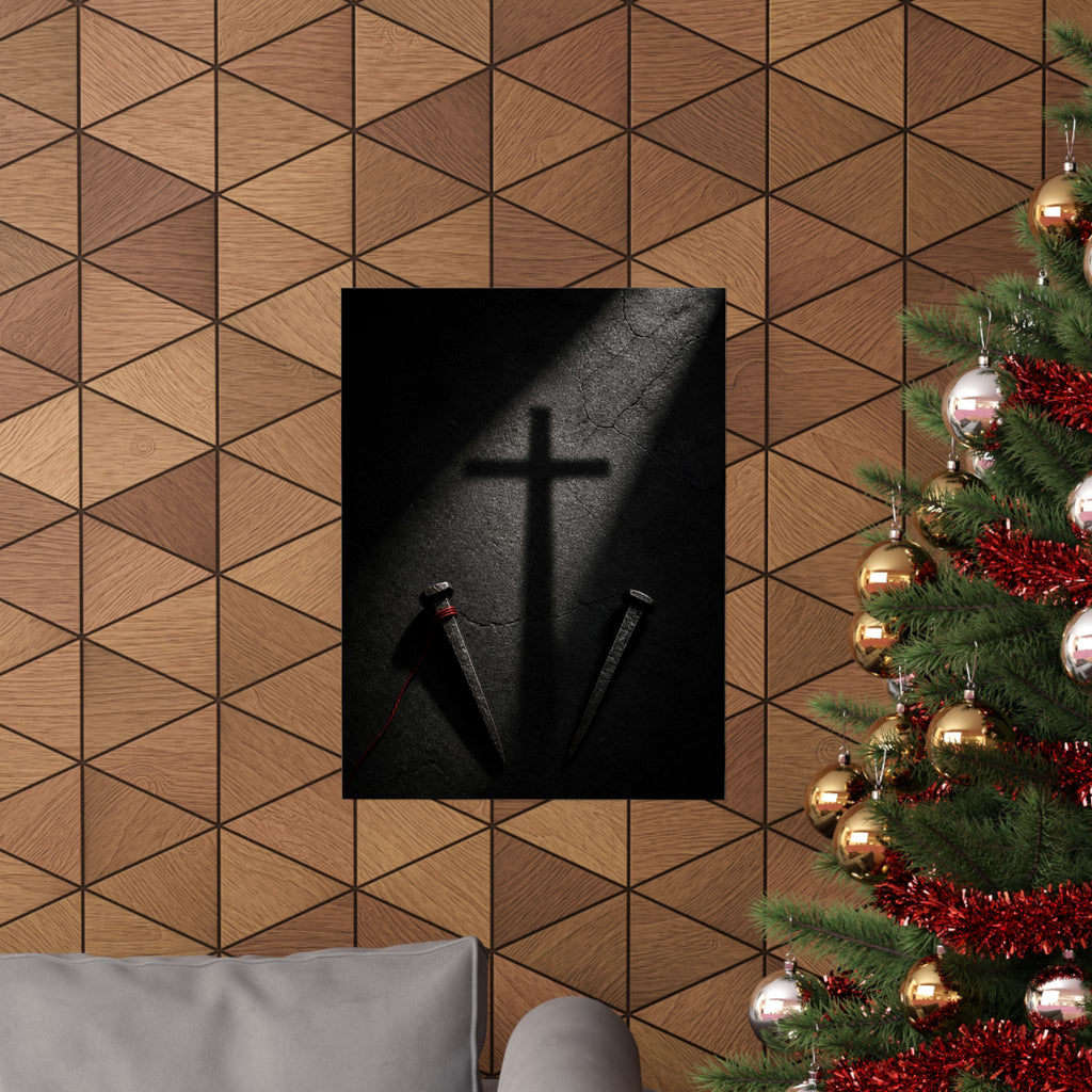 Nails and Shadow - Christian Wall Art | Matte Poster
