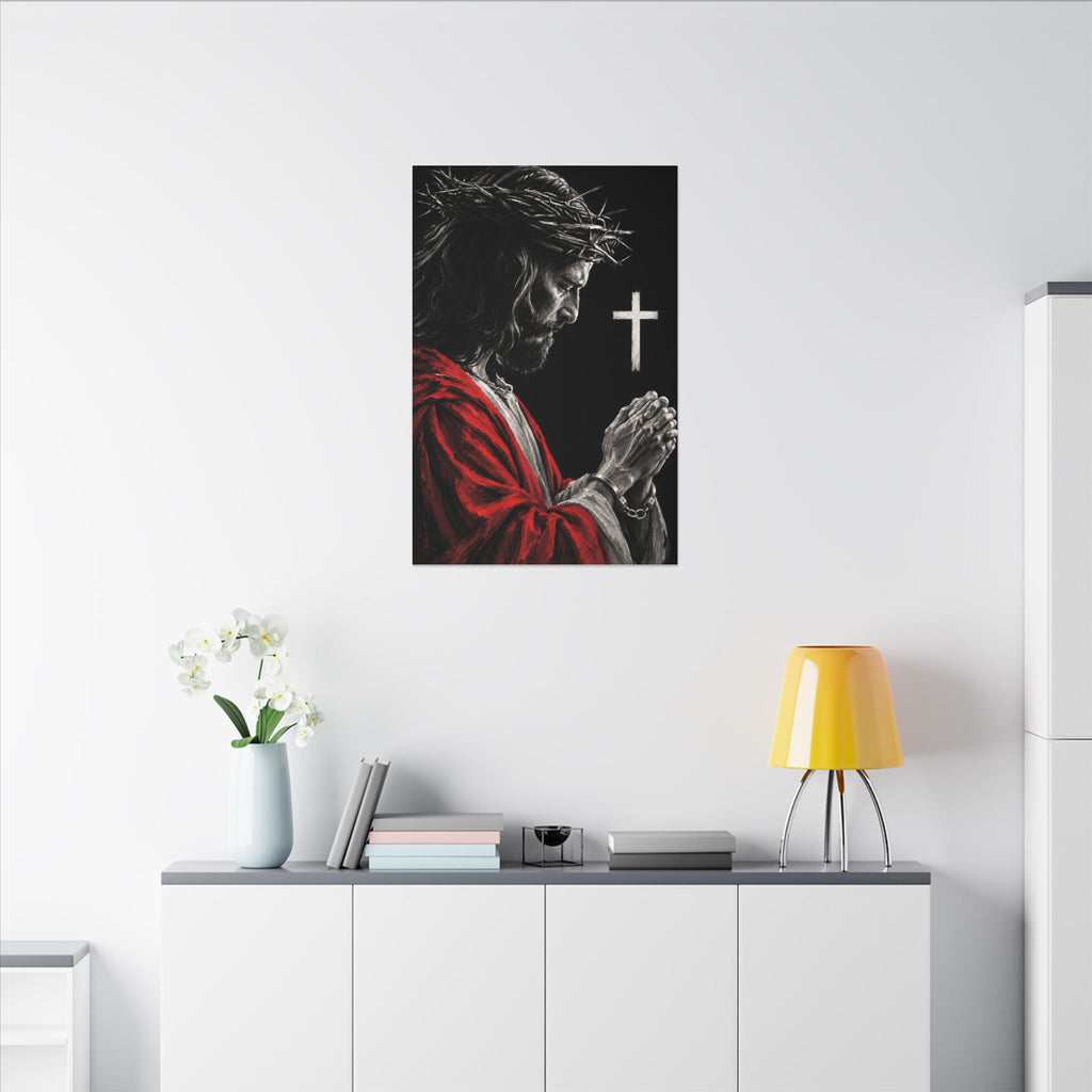 Praying Jesus - Christian Wall Art | Canvas