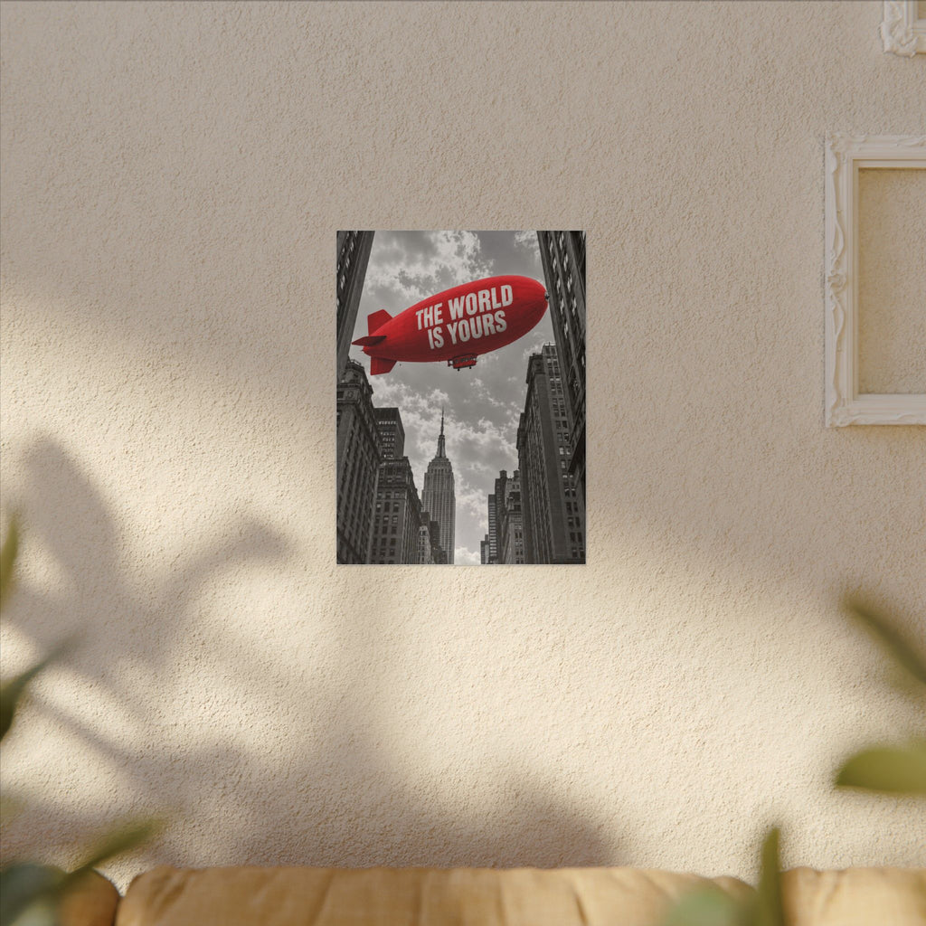 The World Is Yours Blimp - Office Wall Art | Canvas