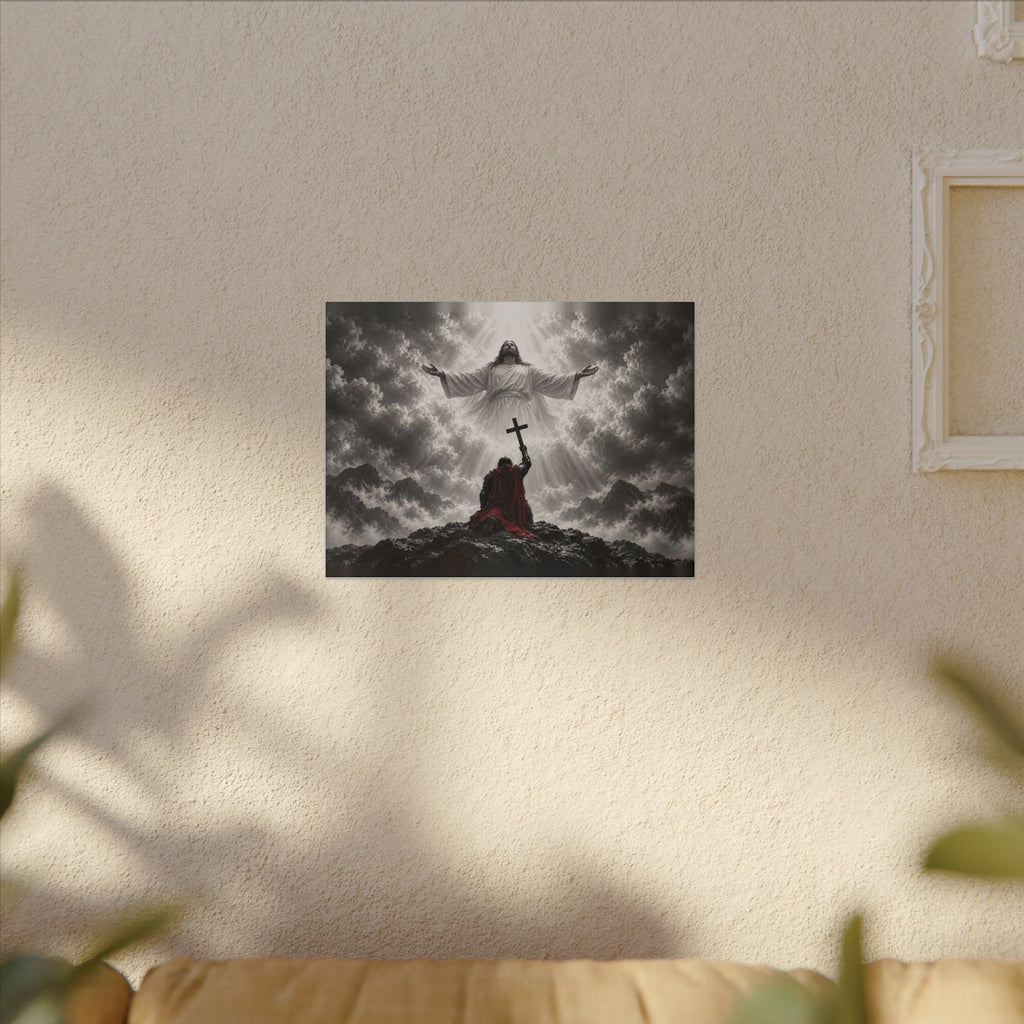 Jesus and the Warrior - Christian Wall Art | Canvas (Landscape)