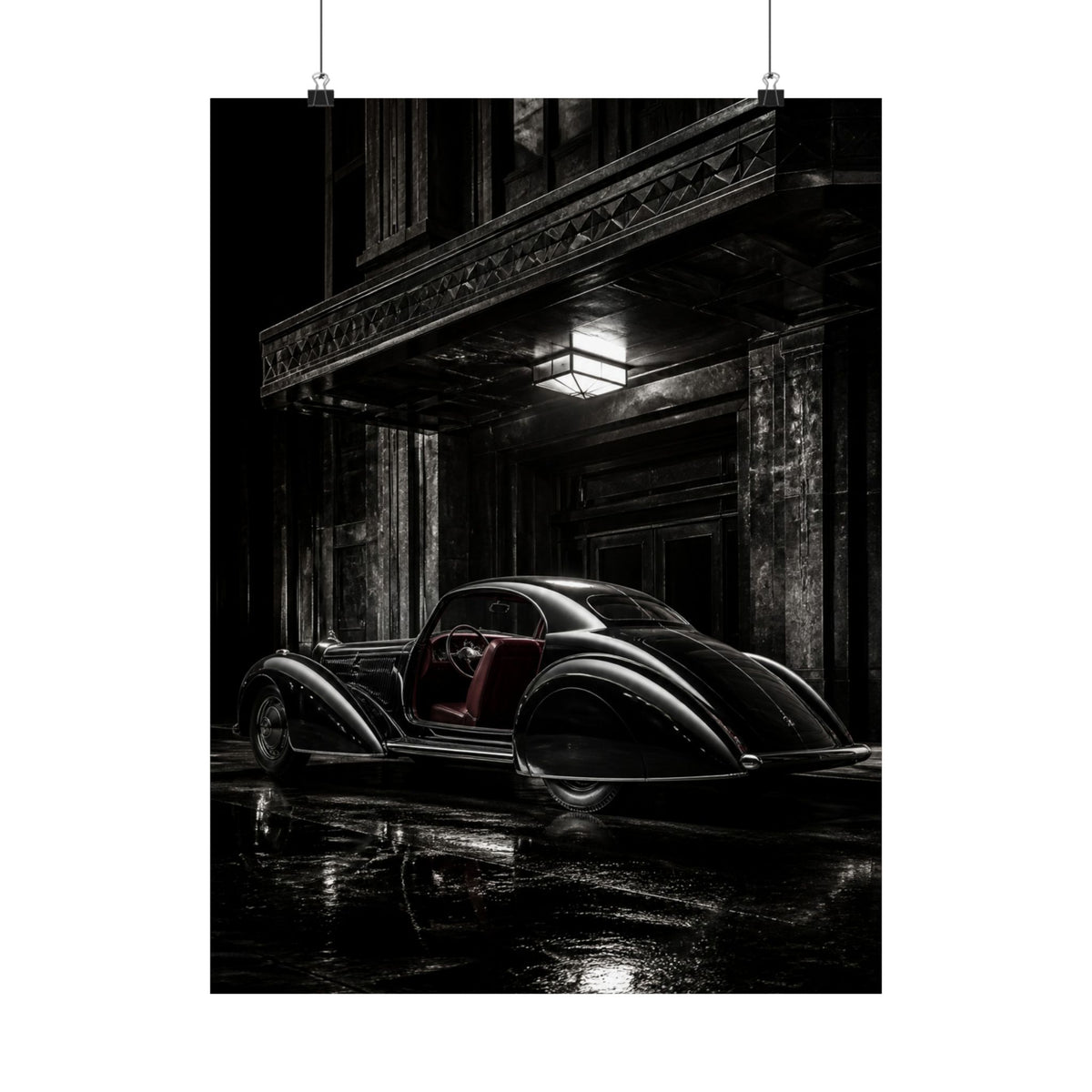 Art Deco Coupe - Art Deco Car Wall Art | Matte Poster