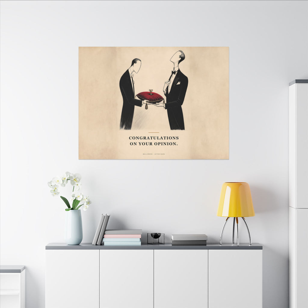 Congratulations on Your Opinion - Funny Wall Art | Canvas (Landscape)