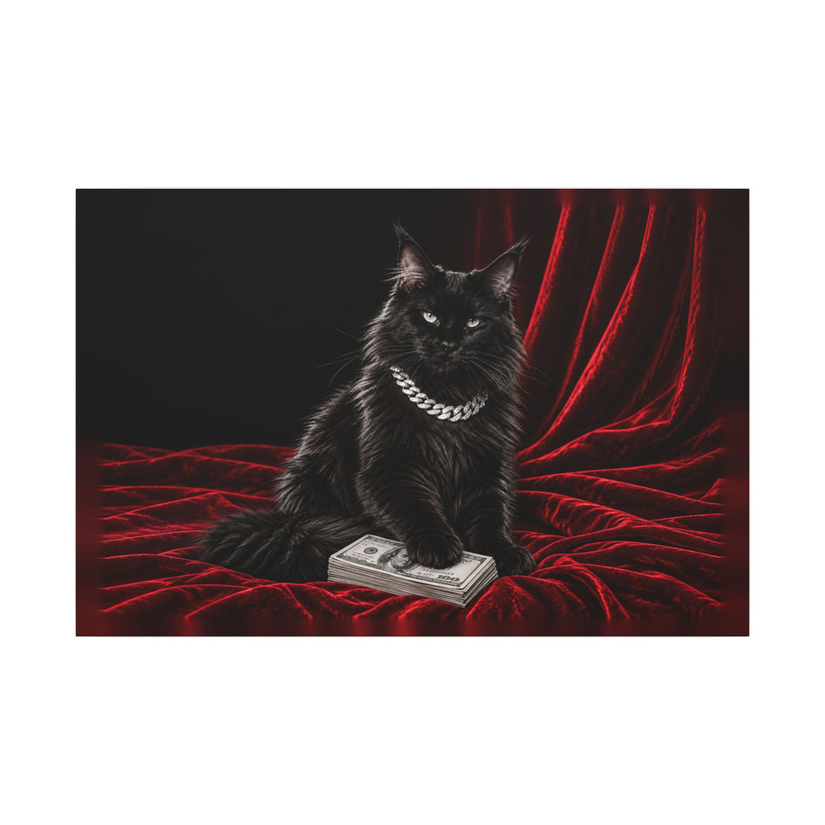 Cat Cash - Meme Wall Art | Canvas (Landscape)