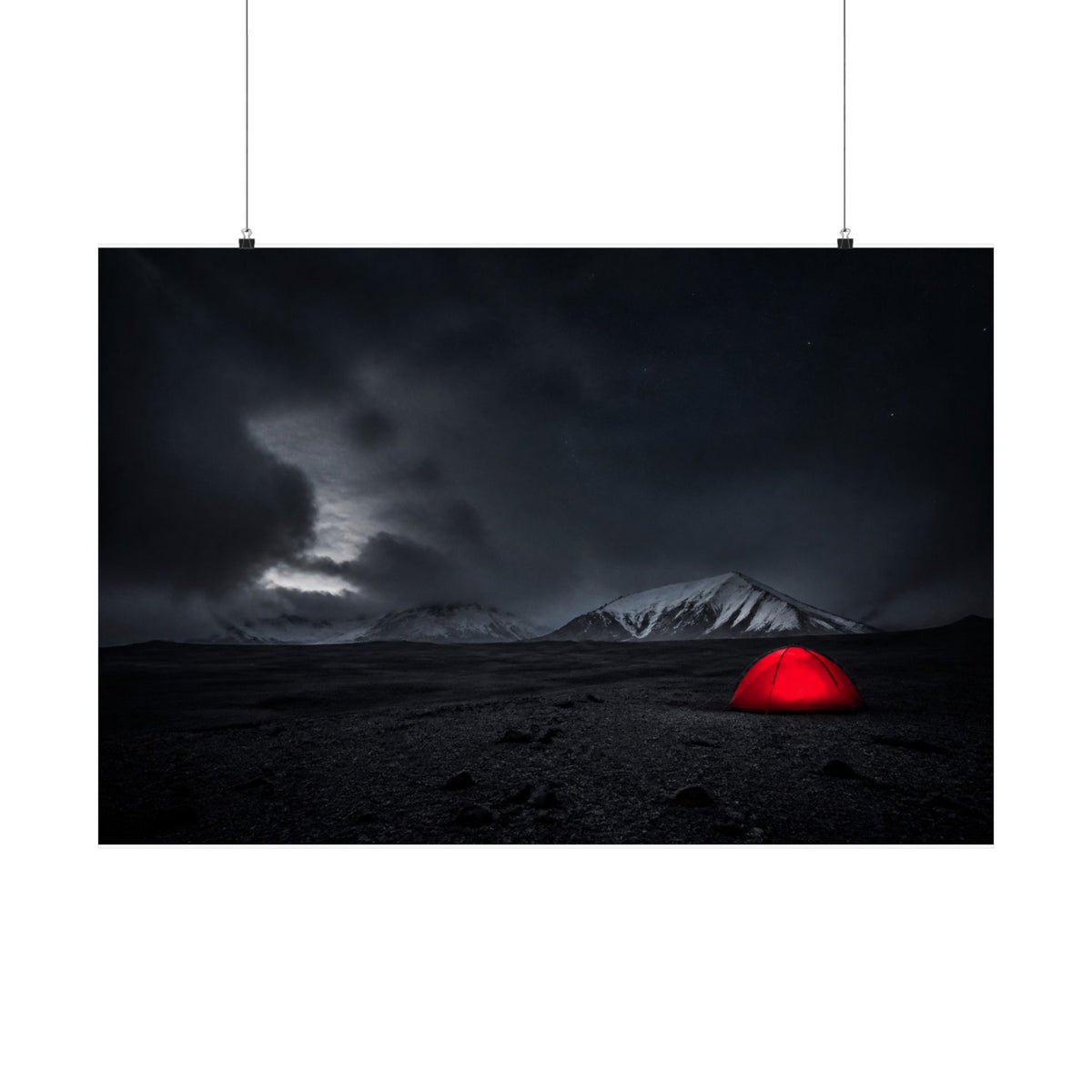 Red Tent - Wall Art Above Bed | Matte Poster (Landscape)
