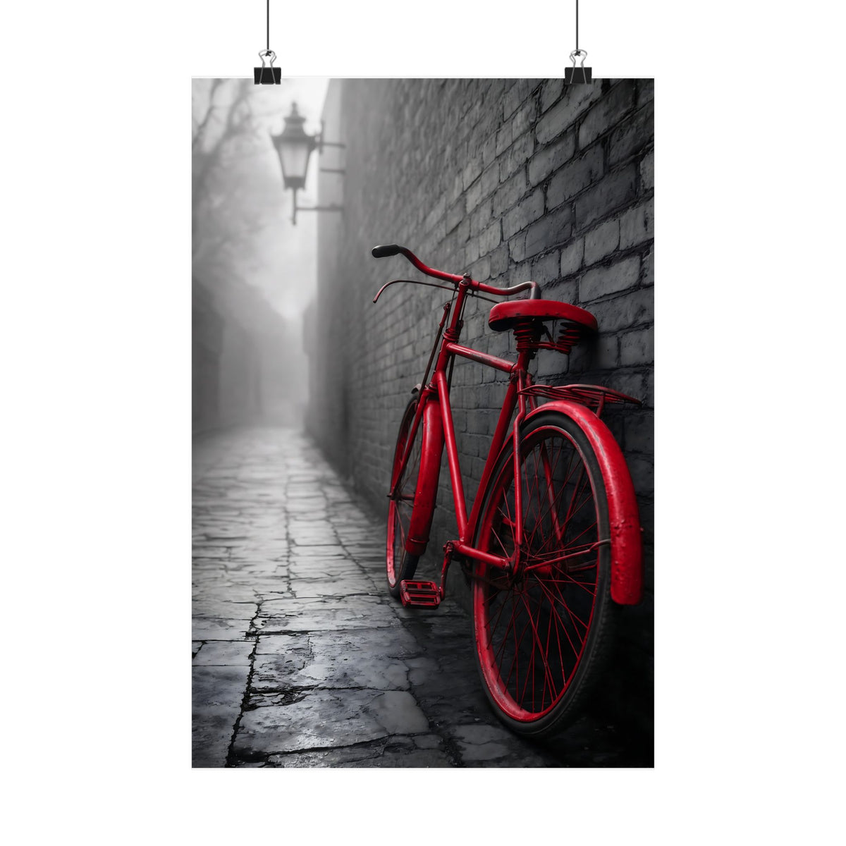 The Red Bicycle - Unique Office Wall Decor | Matte Poster