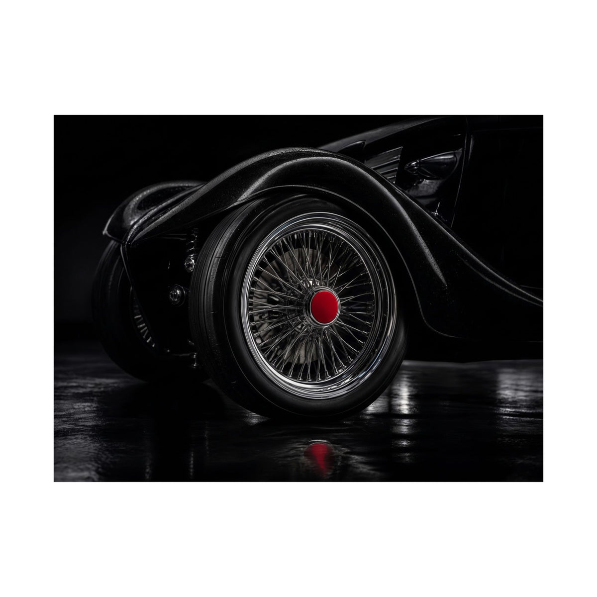 Spoke and Steel - Classic Car Wall Art | Matte Poster (Landscape)