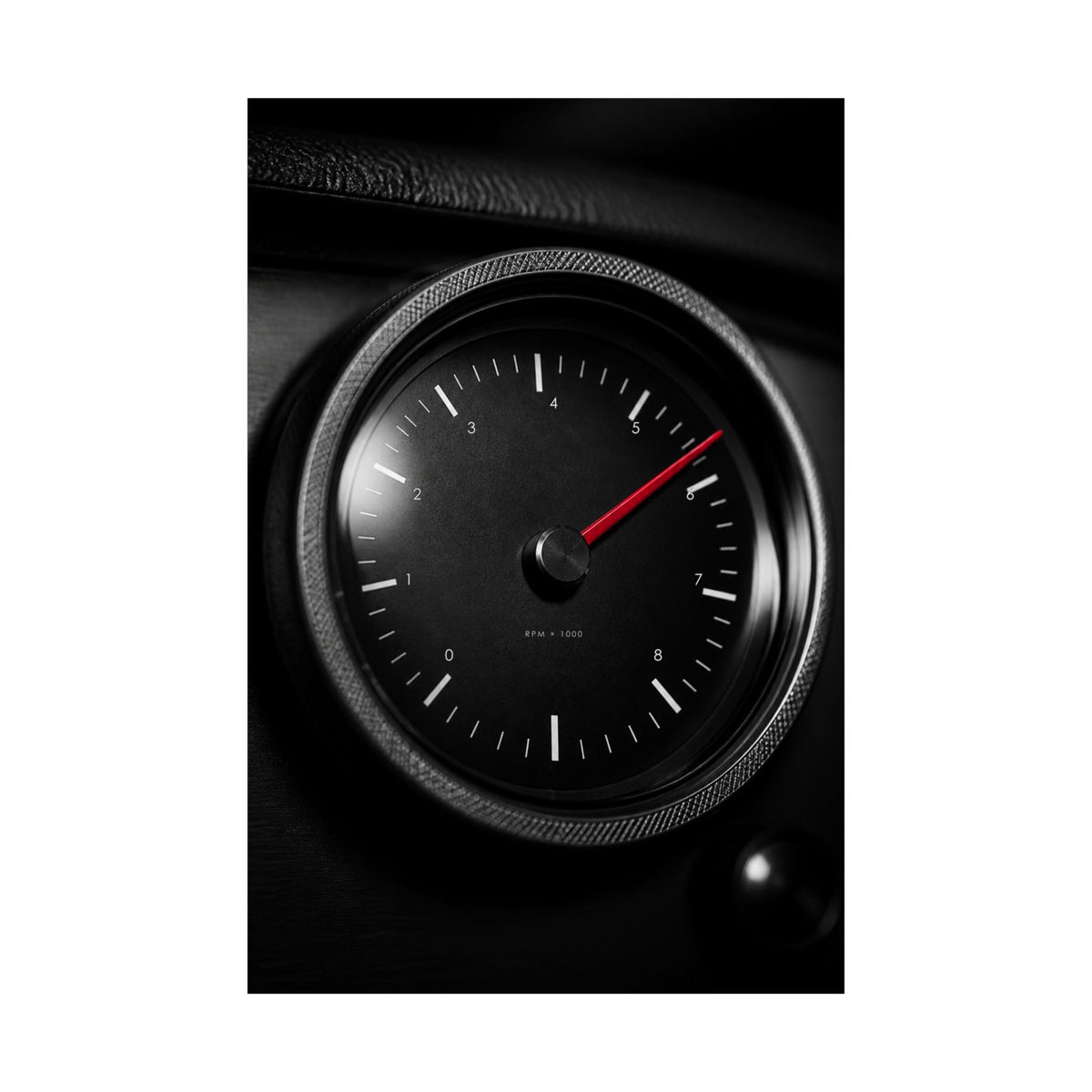Redline Gauge - Tachometer Wall Art | Matte Poster