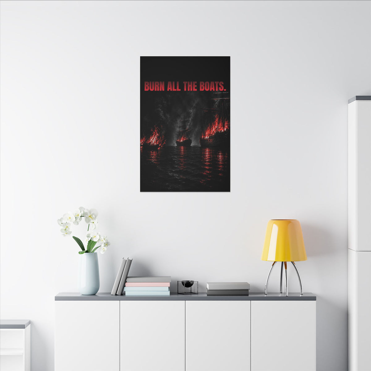 Burn All the Boats - Nautical Wall Art | Canvas