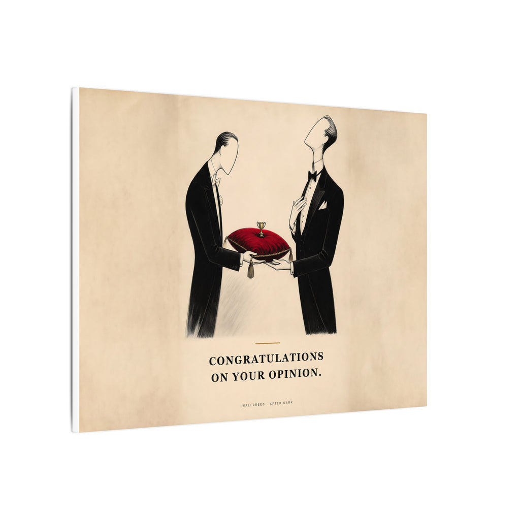 Congratulations on Your Opinion - Funny Wall Art | Canvas (Landscape)