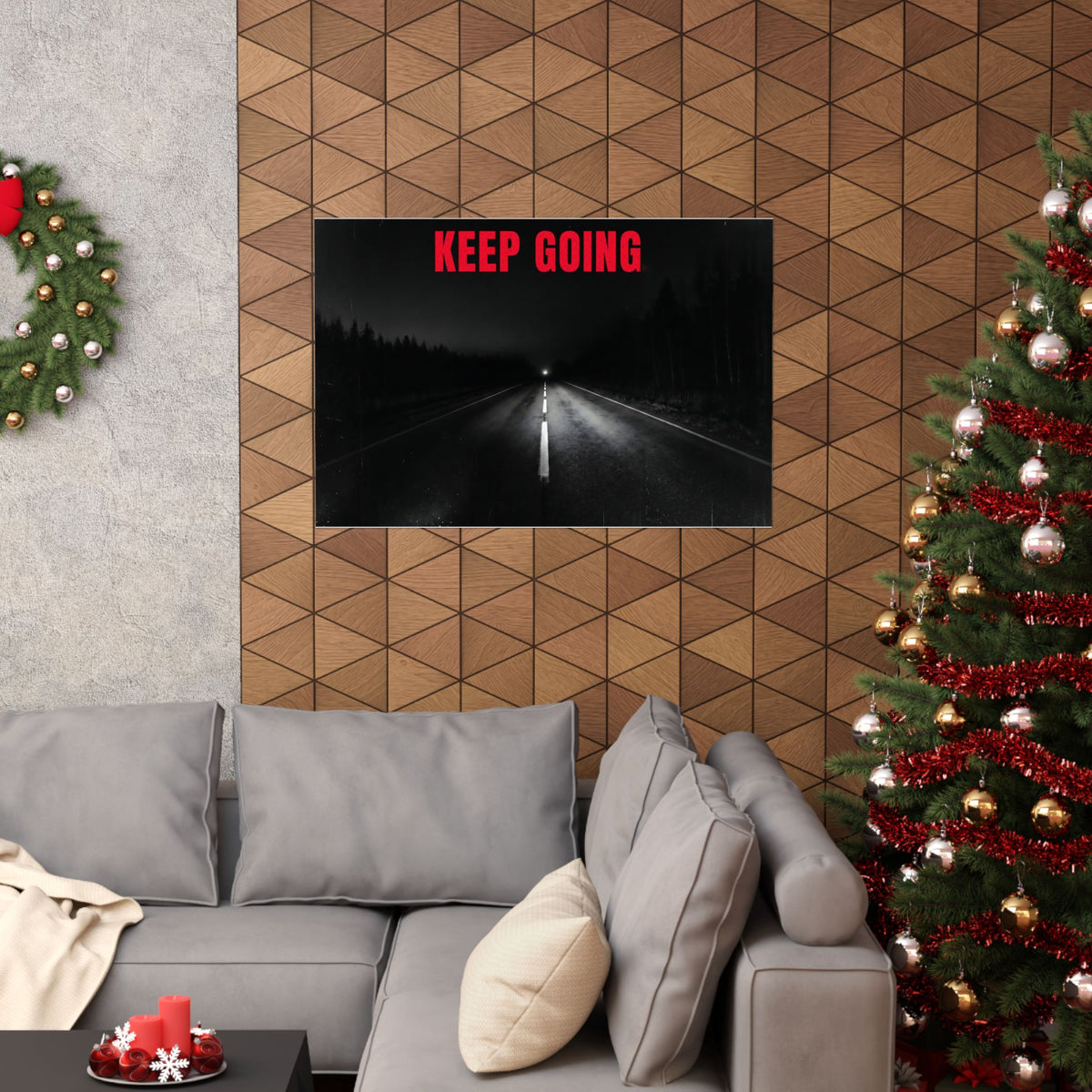 The Extra Mile - Night Road Wall Art | Matte Poster (Landscape)