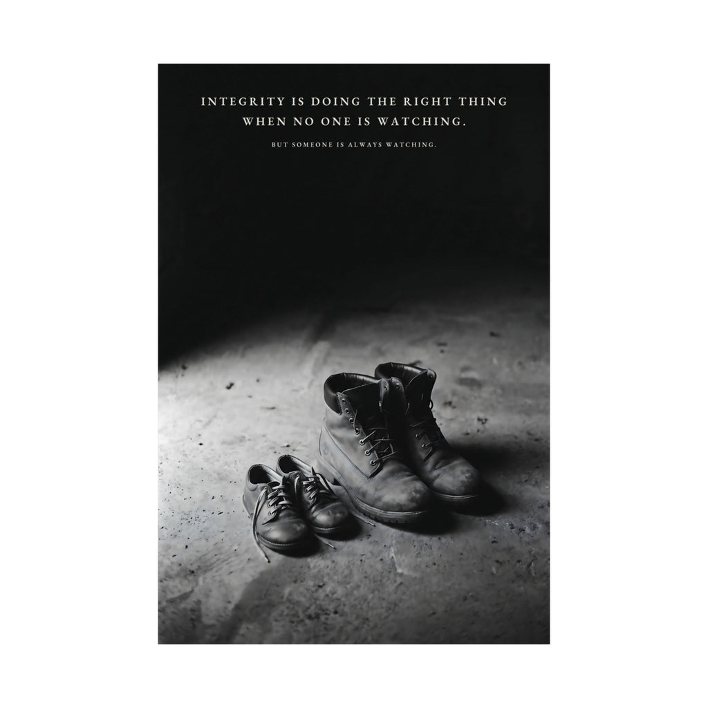 Integrity Is Doing the Right Thing When No One Is Watching - Wall Art | Matte Poster