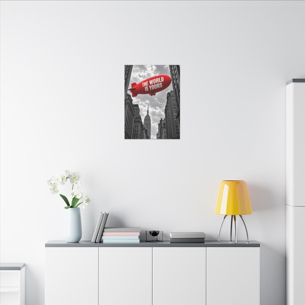 The World Is Yours Blimp - Office Wall Art | Canvas