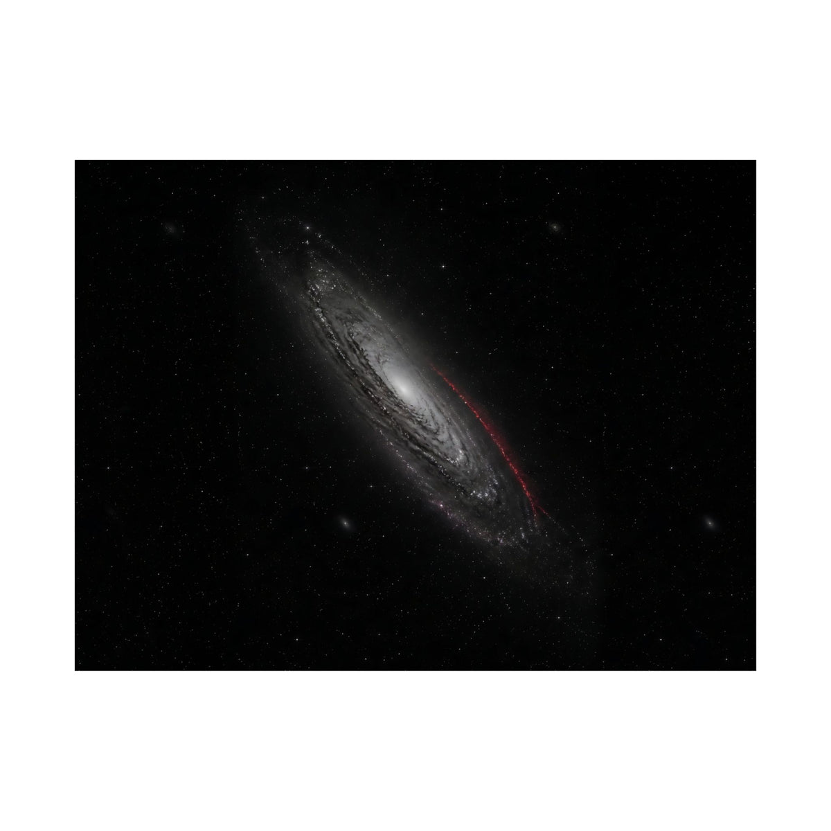 Crimson Orbit - Space Wall Art | Matte Poster (Landscape)