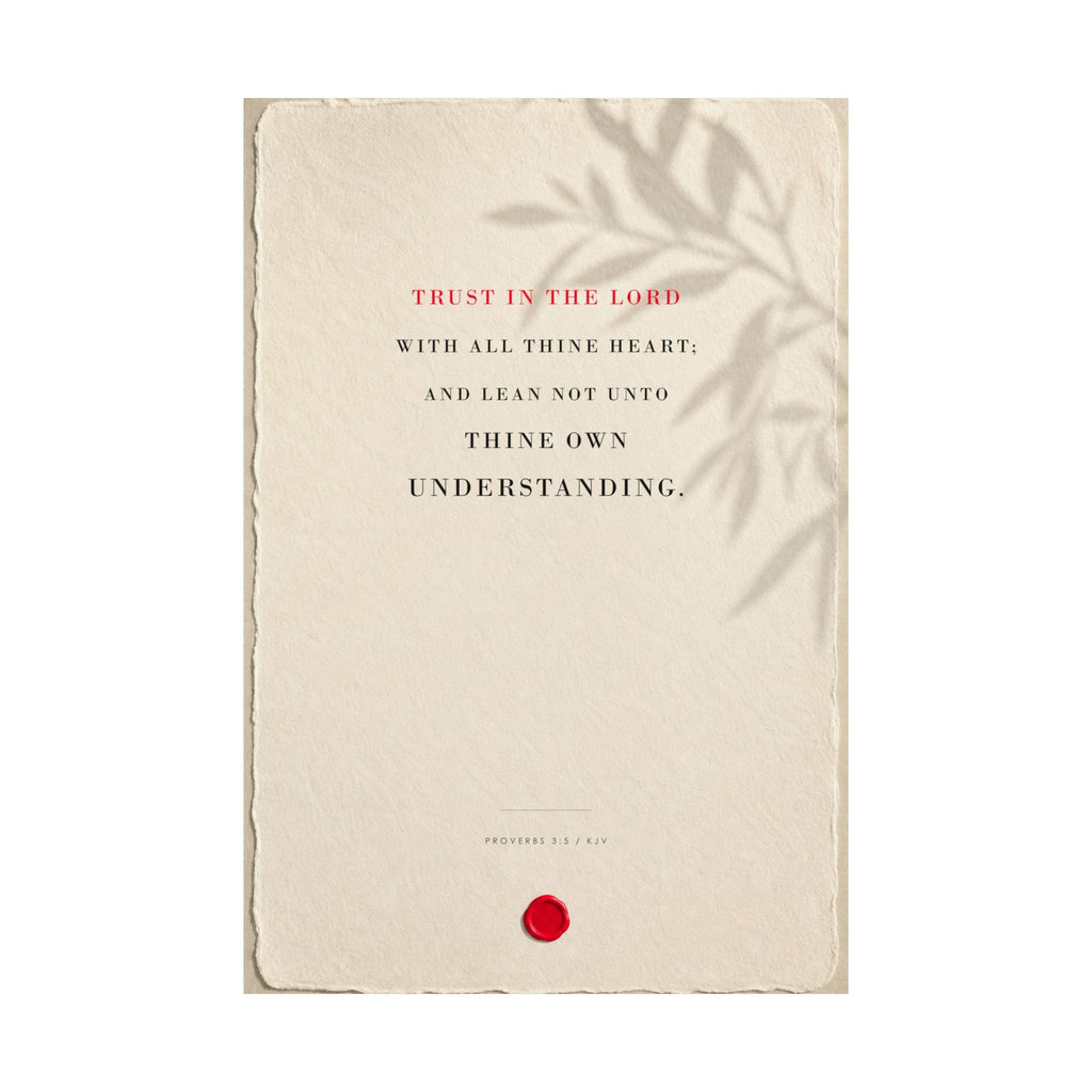 Trust in the Lord - Proverbs 3:5 Bible Verse Wall Art | Matte Poster