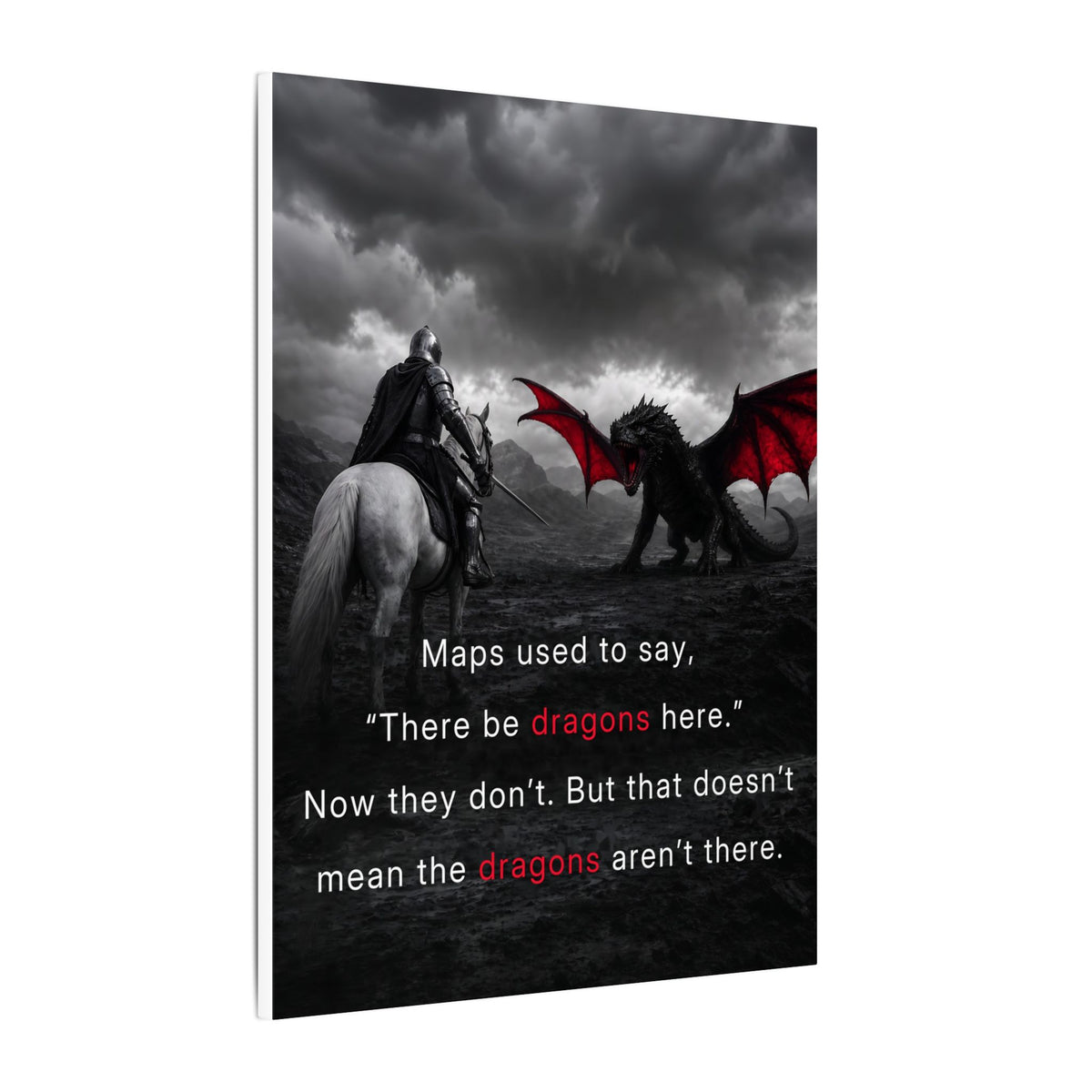 There Be Dragons - Man Cave Decor | Canvas