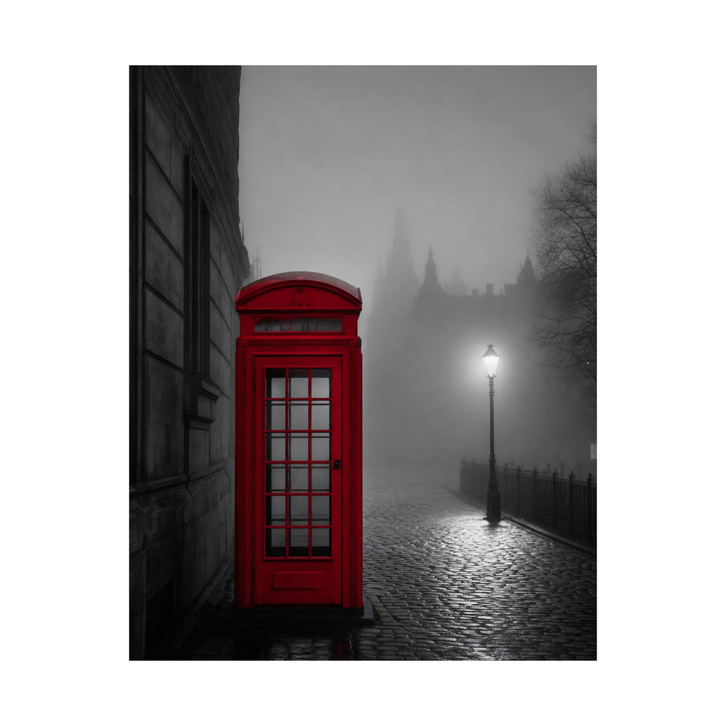 The Red Booth - Unique Office Art | Matte Poster
