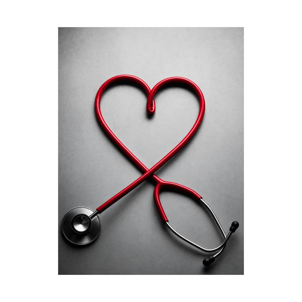 The Stethoscope Heart - Doctor's Office Wall Art | Matte Poster