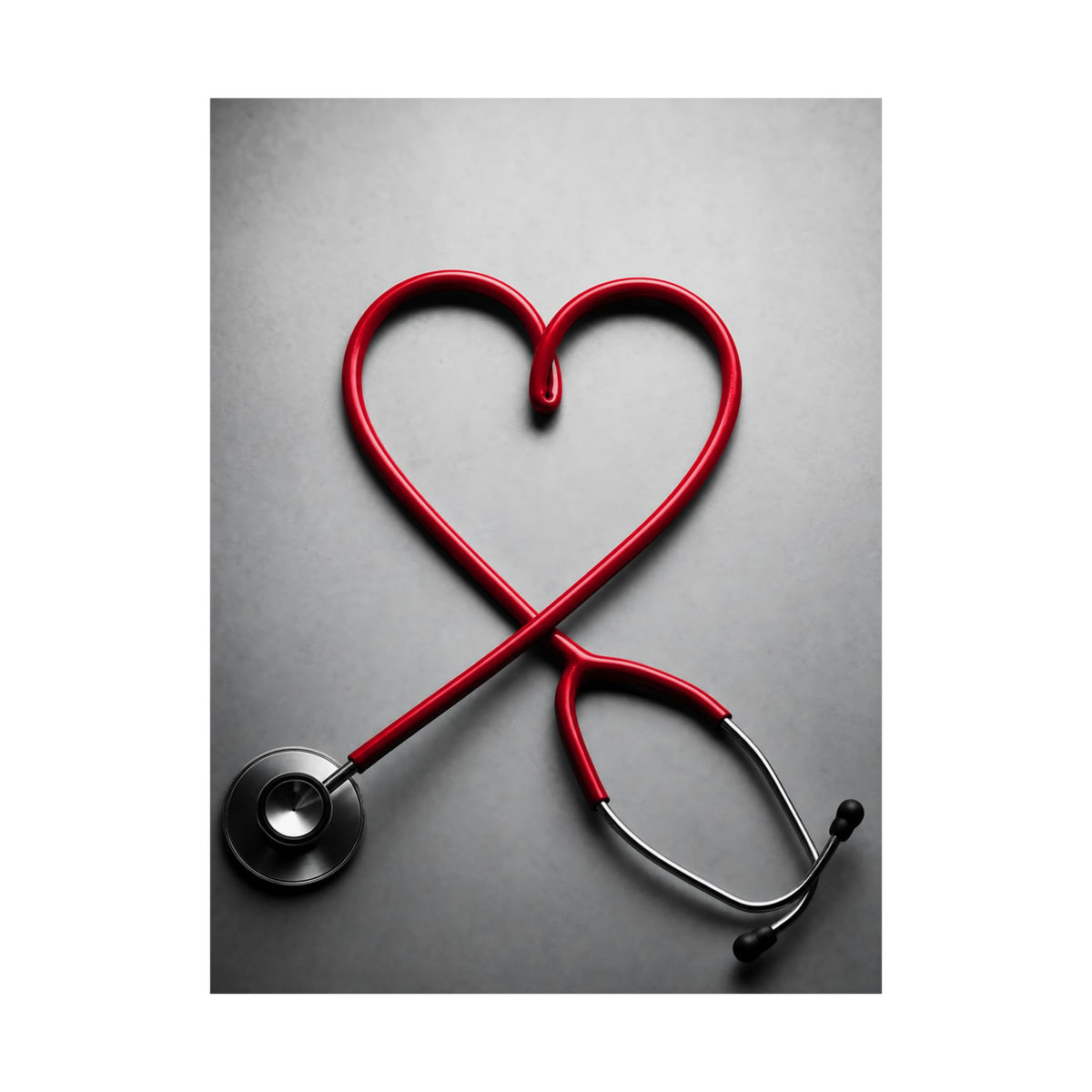 The Stethoscope Heart - Doctor's Office Wall Art | Matte Poster