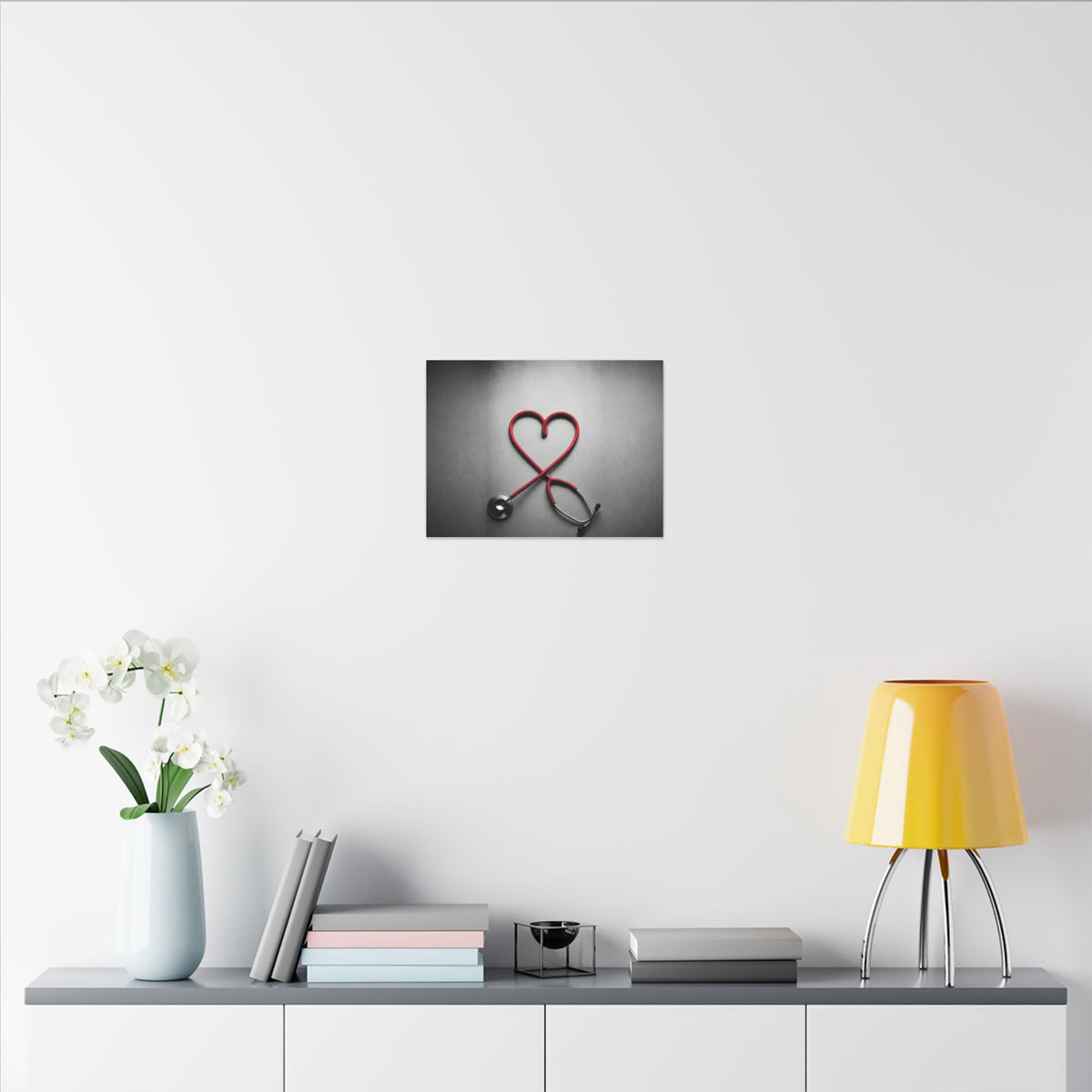 The Stethoscope Heart - Doctor's Office Wall Art | Canvas (Landscape)