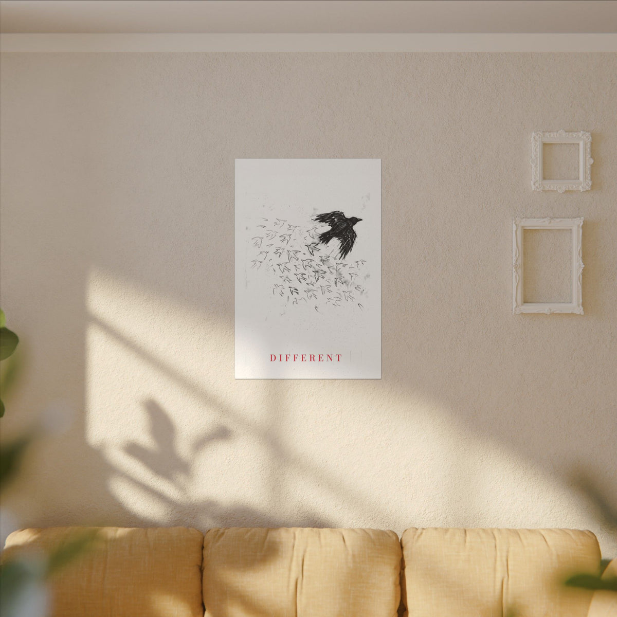 The Flock Went Left - Charcoal Wall Art | Canvas