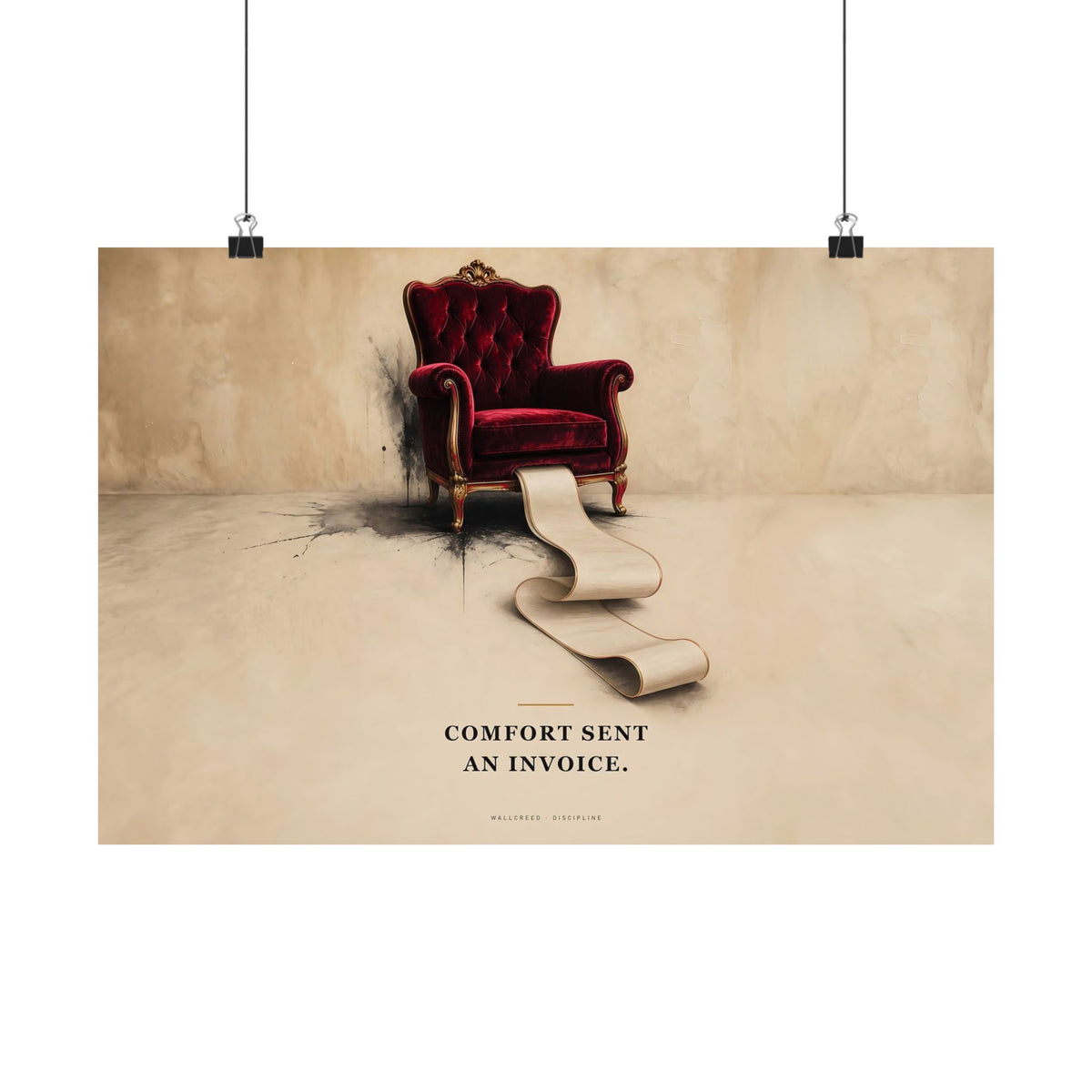 Comfort Sent an Invoice - Funny Wall Art | Matte Poster (Landscape)