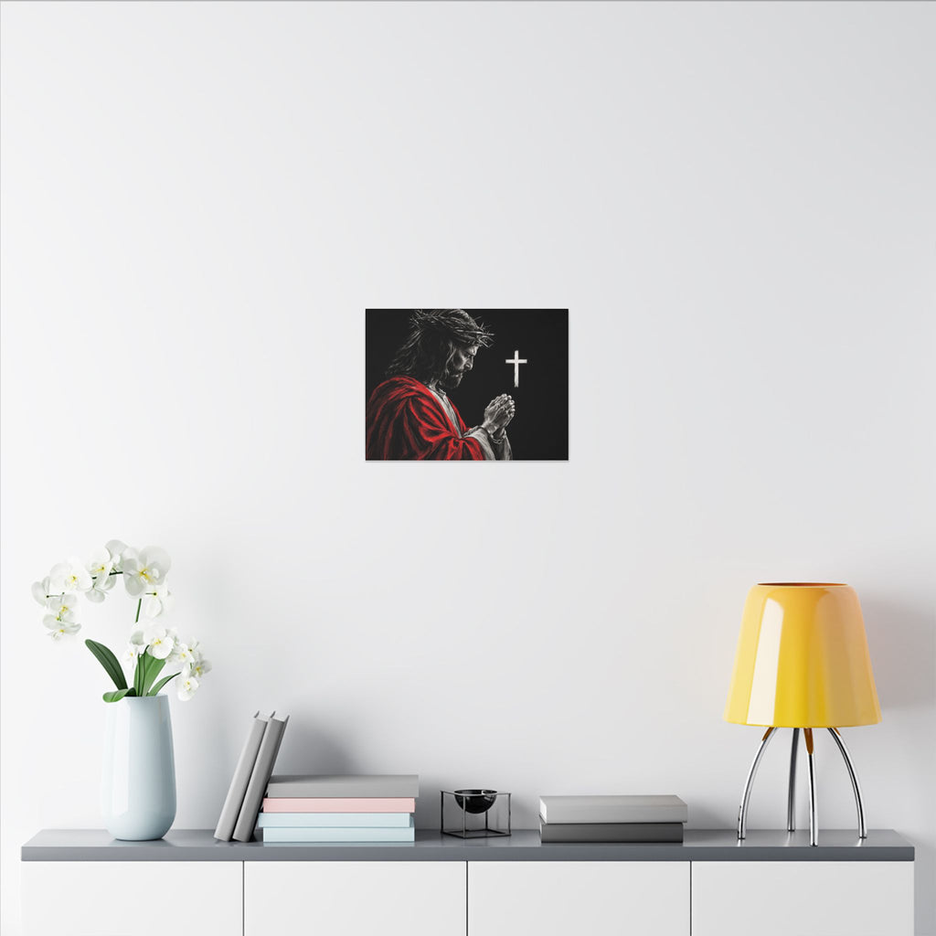 Praying Jesus - Christian Wall Art | Canvas (Landscape)