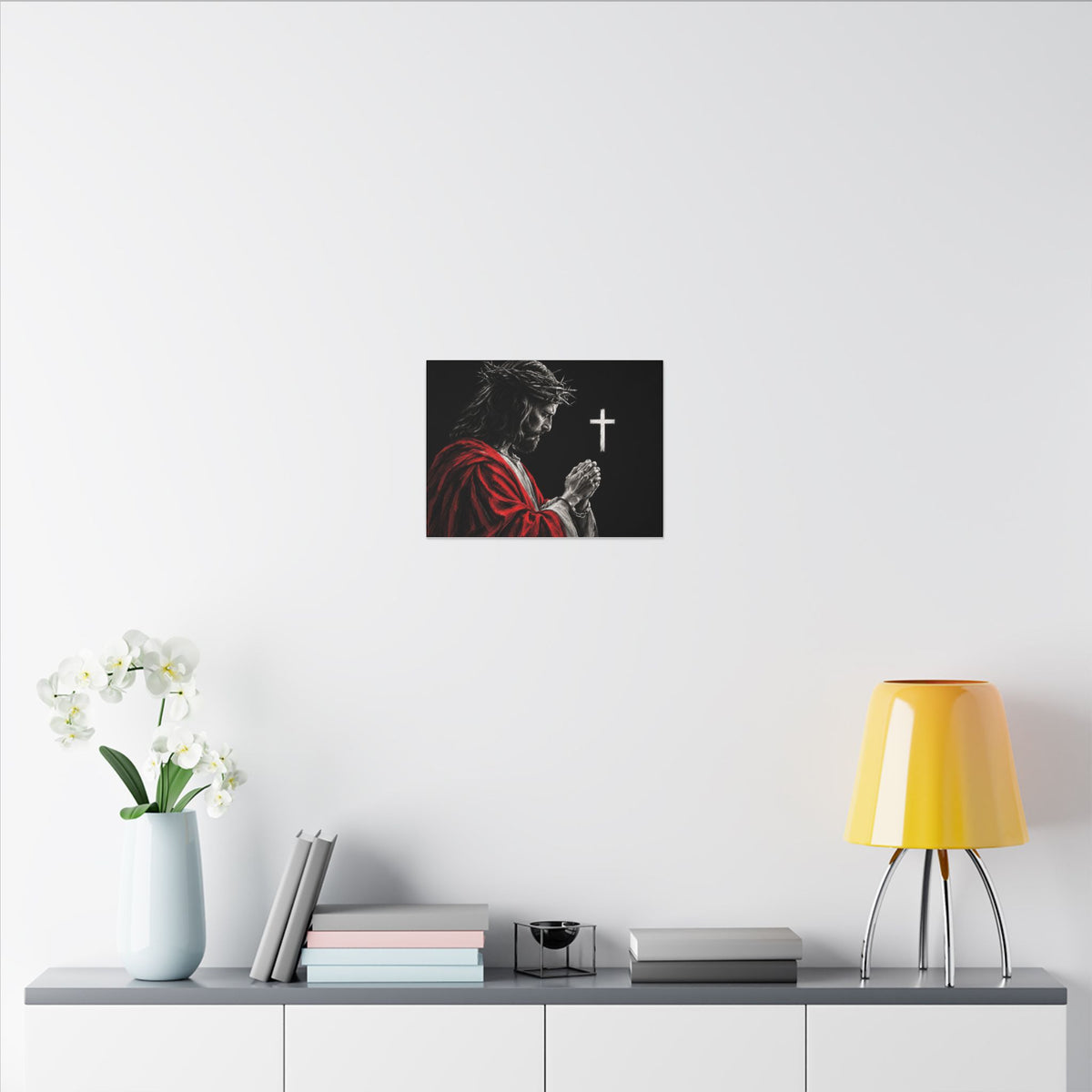 Praying Jesus - Christian Wall Art | Canvas (Landscape)